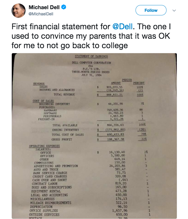 Twitter/@MichaelDell
