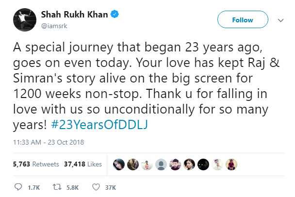 Twitter/@iamsrk