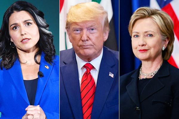 Trump came between Hillary Clinton and Basil Gabbard Trump came between Hillary Clinton and Basil Gabbard