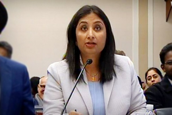 An Indian columnist Sunanda Vashisht said at a US Congressional hearing An Indian columnist Sunanda Vashisht said at a US Congressional hearing
