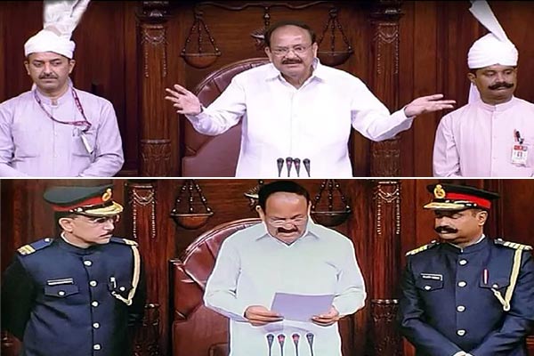 The historic 250th session of the House Marshal seen in a changed uniform like army The historic 250th session of the House Marshal seen in a changed uniform like army