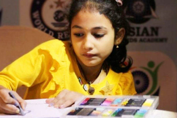 An 8-year-old Indian girl PDV Sahruda has set 2 worlds records An 8-year-old Indian girl PDV Sahruda has set 2 worlds records