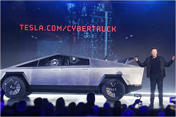 Tesla on Thursday unveiled its first electric pickup truck that looked like a futuristic Tesla on Thursday unveiled its first electric pickup truck that looked like a futuristic