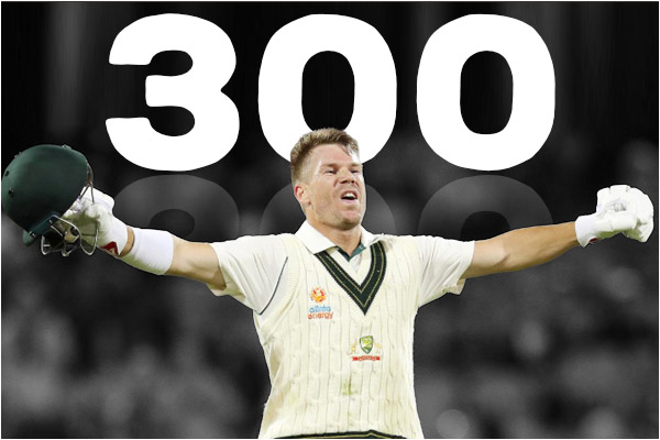 Became second batsman to score triple century in day-night test: David Warner Became second batsman to score triple century in day-night test: David Warner