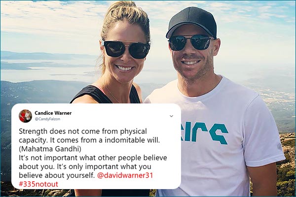 Candice paid tribute to Warner by quoting Mahatma Gandhi Candice paid tribute to Warner by quoting Mahatma Gandhi