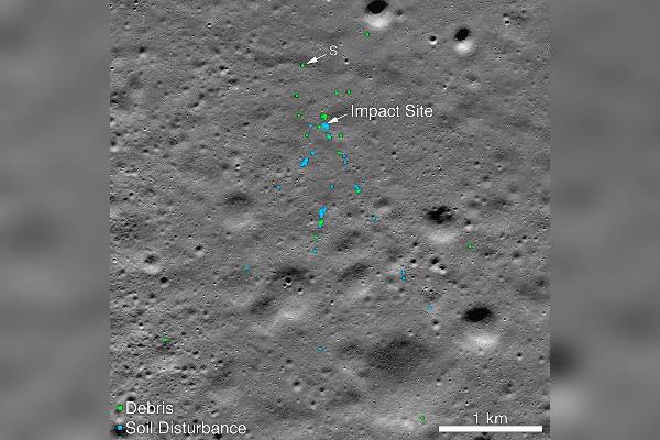 NASA found Vikram Lander's debris 750 meters from crash site NASA found Vikram Lander's debris 750 meters from crash site