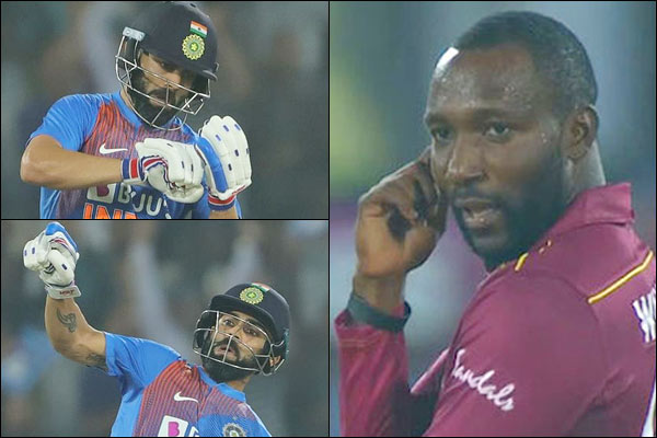 Virat Kohli smashed a blistering 94 against West Indies taking India home Virat Kohli smashed a blistering 94 against West Indies taking India home