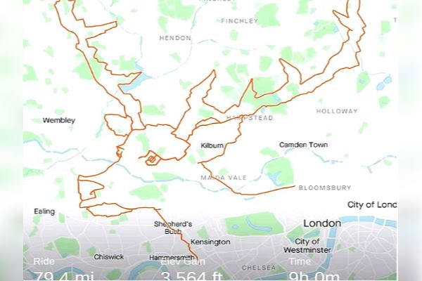 51-year-old Anthony Hoyte cycled 127 kilometers 51-year-old Anthony Hoyte cycled 127 kilometers