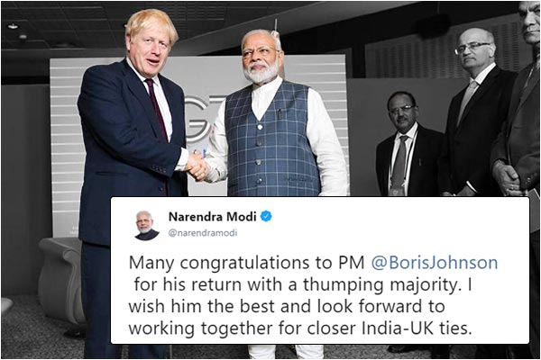 Many congratulations to BorisJohnson for his return with a thumping majority Many congratulations to BorisJohnson for his return with a thumping majority