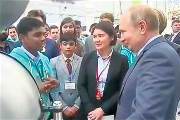 Vladimir Putin praised Indian student Vladimir Putin praised Indian student