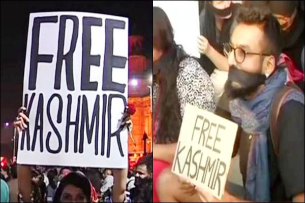 FIR filed against Mumbai woman for holding Free Kashmir poster FIR filed against Mumbai woman for holding Free Kashmir poster