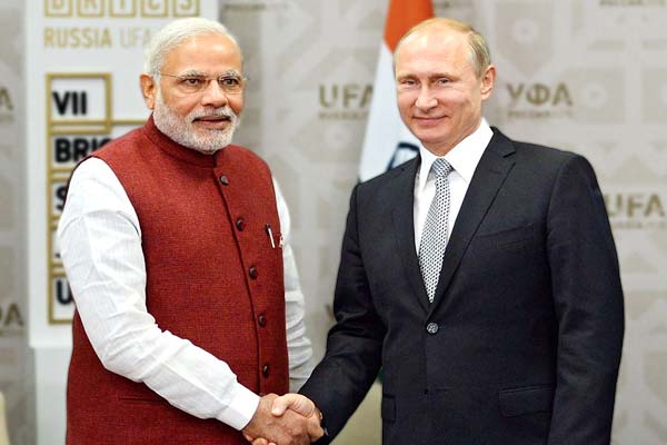 Modi and Putin resolve to further develop India Russia privileged strategic relationship Modi and Putin resolve to further develop India Russia privileged strategic relationship