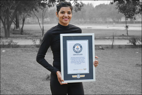 Sufia ran a record 4035 km from Kashmir to Kanyakumari for brotherhood Sufia ran a record 4035 km from Kashmir to Kanyakumari for brotherhood