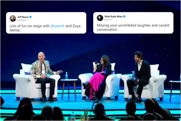Shah Rukh Khan replies to Jeff Bezos says missing your uninhibited laughter Shah Rukh Khan replies to Jeff Bezos says missing your uninhibited laughter