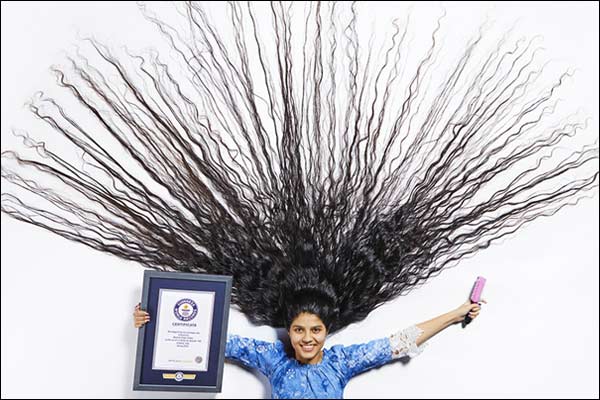 India Nilanshi Patel sets new Guinness World Record with her 6-feet, 2.8-inch hair India Nilanshi Patel sets new Guinness World Record with her 6-feet, 2.8-inch hair