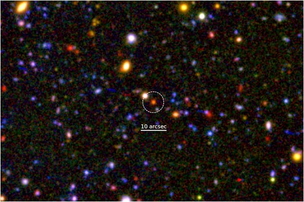 Core of the dying galaxy formed just 1.5 billion years after Big Bang Core of the dying galaxy formed just 1.5 billion years after Big Bang