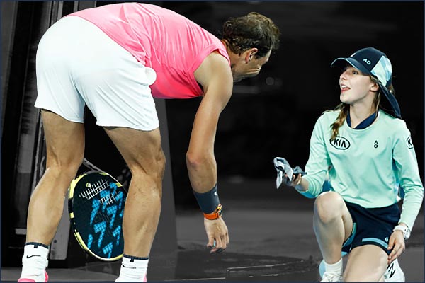 Ball girl gets Rafael Nadal shot apologizes for kiss Ball girl gets Rafael Nadal shot apologizes for kiss