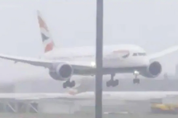 The aircraft staggered during landing, slipped and crossed the runway The aircraft staggered during landing, slipped and crossed the runway