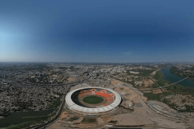 BCCI shares an aerial view of Motera stadium, the world largest cricket stadium BCCI shares an aerial view of Motera stadium, the world largest cricket stadium