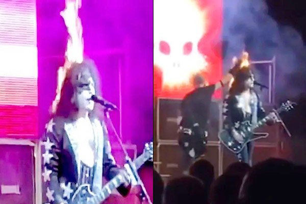 Hairball Lead Singer Bobby Jensen Hair Catches Fire During Show Hairball Lead Singer Bobby Jensen Hair Catches Fire During Show