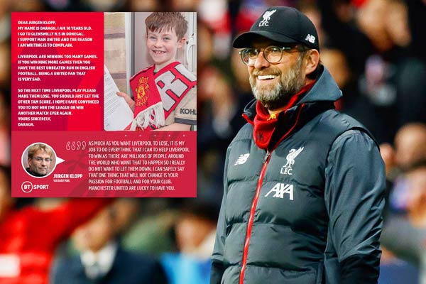 Little man from Manchester United wrote to Liverpool coach letter for defeat Little man from Manchester United wrote to Liverpool coach letter for defeat