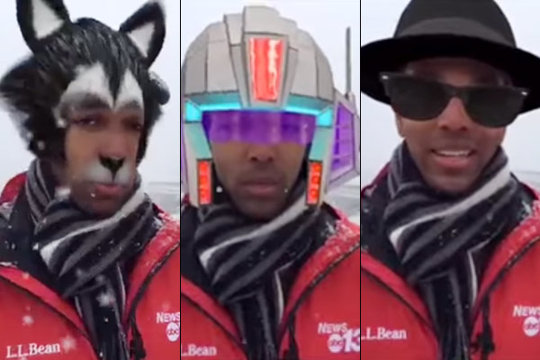 News reporter accidentally goes live with face filters News reporter accidentally goes live with face filters