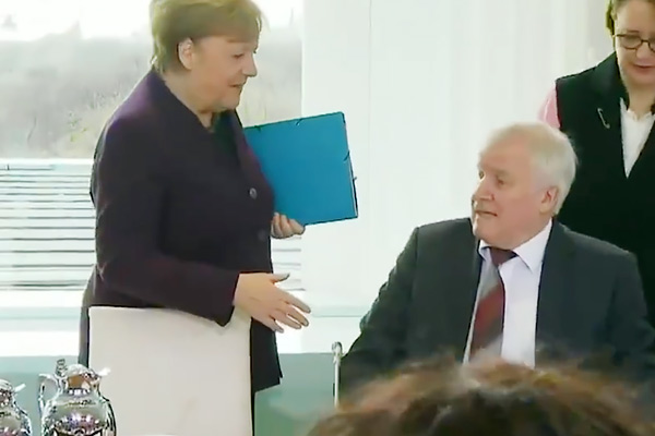 No handshake for Angela Merkel due to coronavirus scare No handshake for Angela Merkel due to coronavirus scare