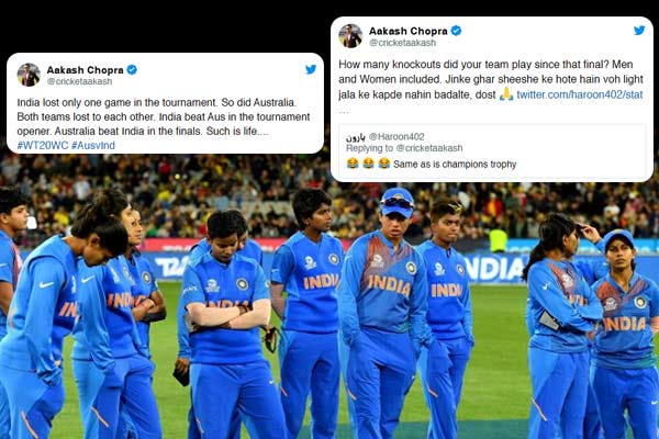 Aakash Chopra rips through Pak fan who mocked India women Aakash Chopra rips through Pak fan who mocked India women