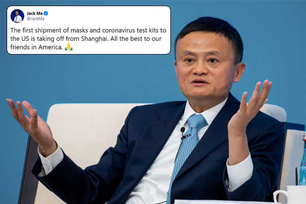 Jack Ma joins Twitter wrote about Mask donation to U.S Jack Ma joins Twitter wrote about Mask donation to U.S