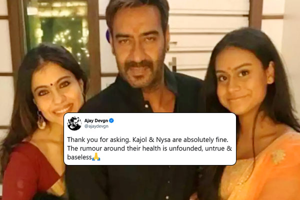 Ajay Devgn dismisses rumours about them contracting coronavirus Ajay Devgn dismisses rumours about them contracting coronavirus
