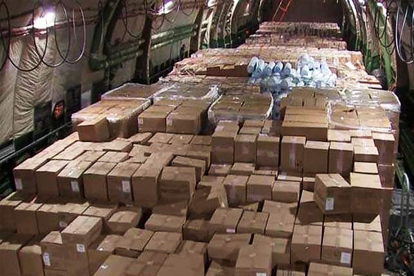 China came forward to help Russia sent aid material China came forward to help Russia sent aid material