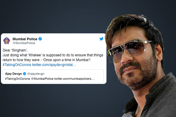 Mumbai police response to Ajay Devgan praise said Just doing what Khakee is supposed to do Mumbai police response to Ajay Devgan praise said Just doing what Khakee is supposed to do