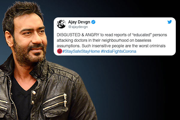 Ajay Devgan Anger over those who attacked doctors Told the Real Culprit of the Society Ajay Devgan Anger over those who attacked doctors Told the Real Culprit of the Society