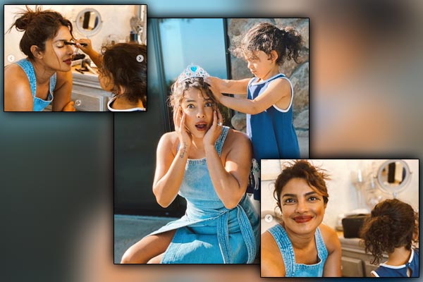 Priyanka Chopra turns pretty princess gets a makeover from her little in-house stylist Priyanka Chopra turns pretty princess gets a makeover from her little in-house stylist