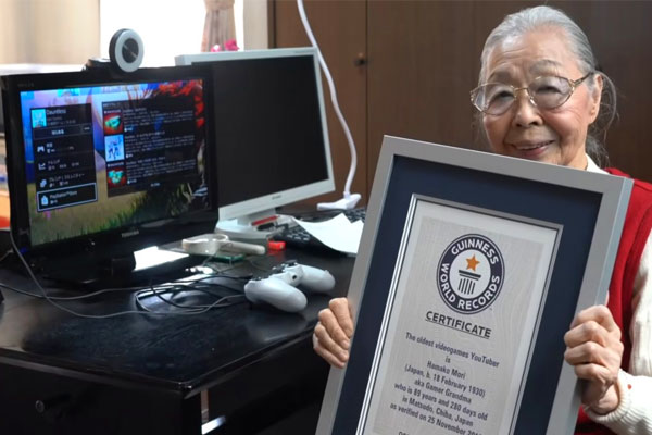 90-year-old Hamako Mori world oldest video game YouTuber 90-year-old Hamako Mori world oldest video game YouTuber