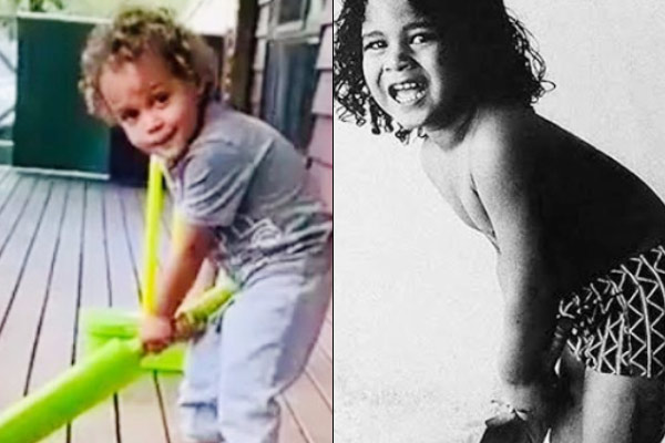Sachin Tendulkar shares picture of Brian Lara son holding bat compares it with his childhood picture Sachin Tendulkar shares picture of Brian Lara son holding bat compares it with his childhood picture