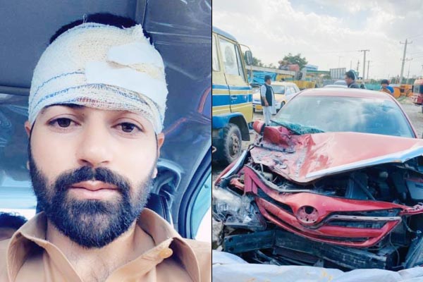 Afghanistan wicketkeeper Afsar Zazai escapes a dangerous car accident gets minor head injuries Afghanistan wicketkeeper Afsar Zazai escapes a dangerous car accident gets minor head injuries