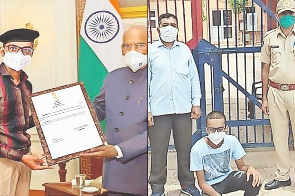 Fake photo of young man being honored with post president jailed in cyber fraud Fake photo of young man being honored with post president jailed in cyber fraud