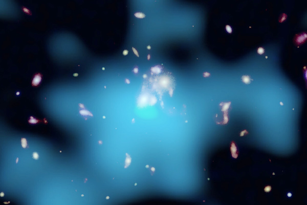 What happens when a giant black hole does not intervene in life of a galaxy cluster What happens when a giant black hole does not intervene in life of a galaxy cluster
