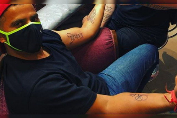 Suresh Raina gets wife and son name tattooed on his arm ahead of IPL 2020 Suresh Raina gets wife and son name tattooed on his arm ahead of IPL 2020