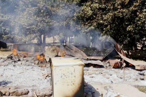 Fire in school building in Afghanistan second floor burnt down Fire in school building in Afghanistan second floor burnt down